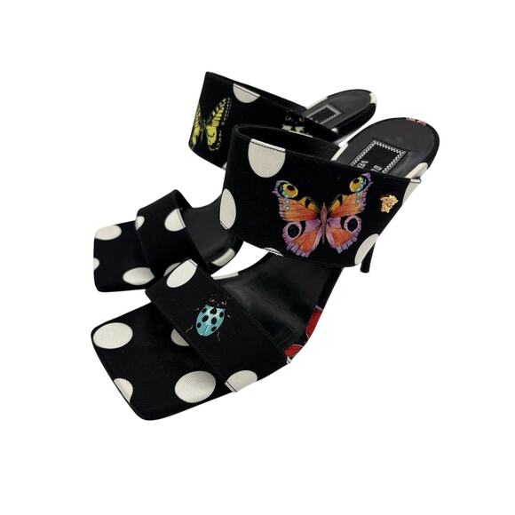 Versace Shoes - Versace x Dua Lipa Collab Slides Heeled Sandals Size 38.5 / 8.5 Medusa Insignia